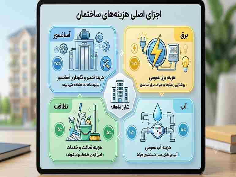 اجزای تشکیل‌دهنده شارژ ساختمان در یک ساختمان مسکونی