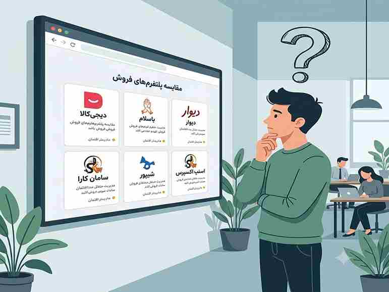راهنمای انتخاب بهترین سایت فروش کالا - مقایسه مزایا و معایب پلتفرم‌های ایرانی