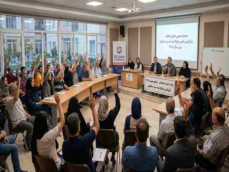 جلسه مجمع عمومی ساختمان برای رأی‌گیری و تعیین حقوق مدیر ساختمان در سال ۱۴۰۵